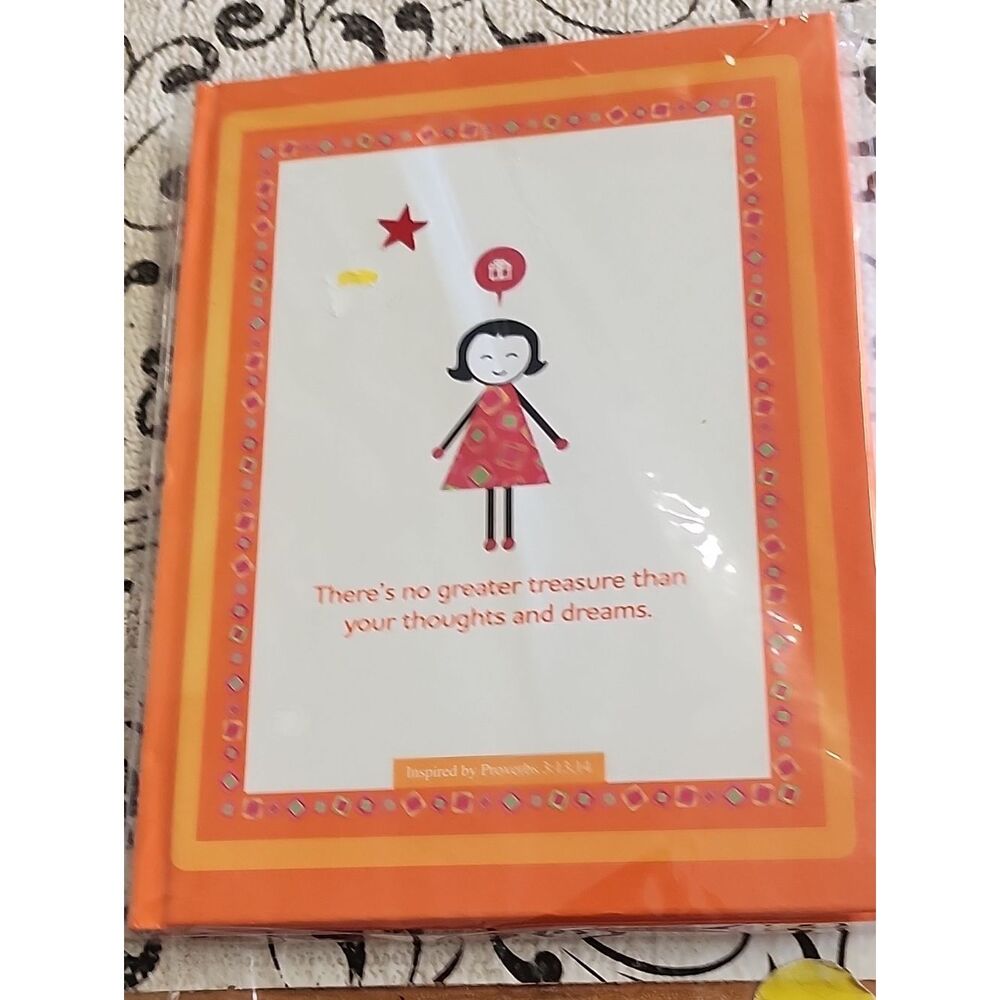 Bright Orange Inspirational Notebook – Thoughts & Dreams Journal